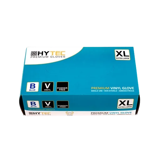 Hytec Blue Vinyl Gloves, Powder Free - Xlarge (EACH)