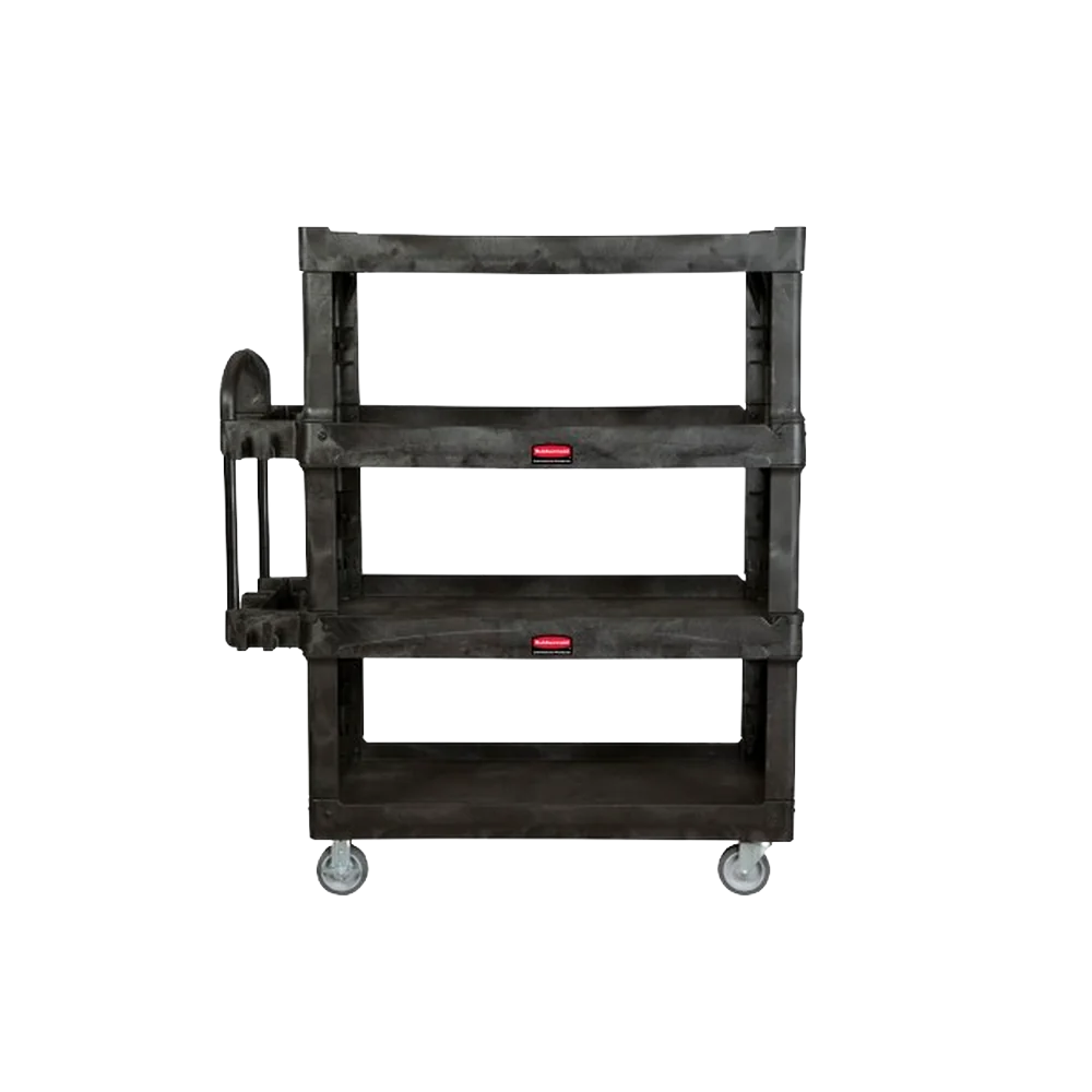 Rubbermaid BRUTE? 4-Shelf Heavy-Duty Ergo Utility Cart (RCP-2128657)