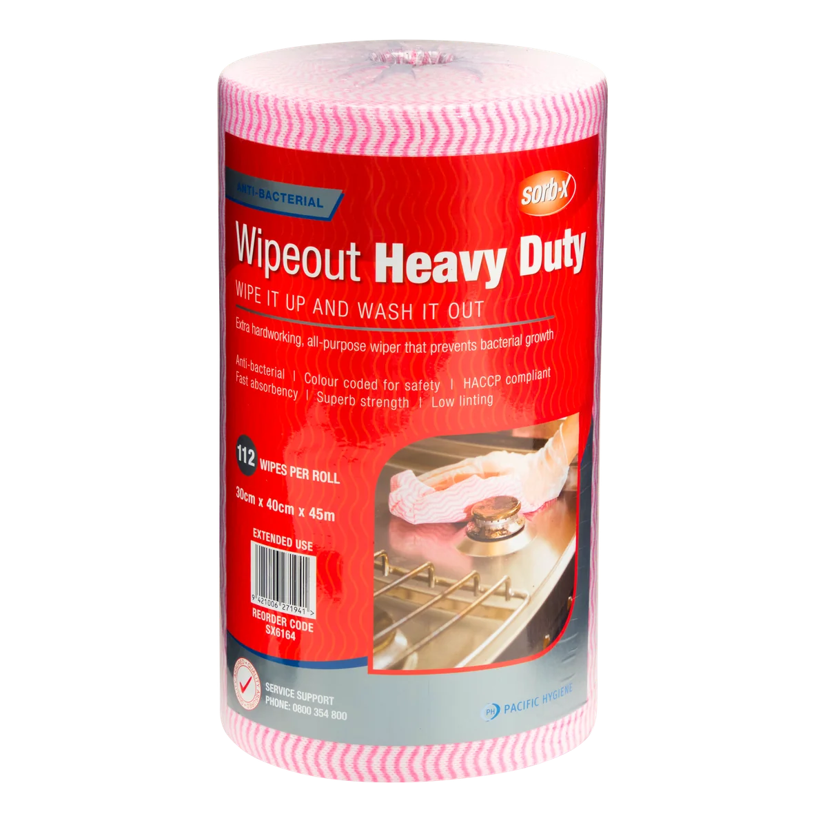 Sorb-X Wipeout Heavy Duty - Red (SX6164 EACH)