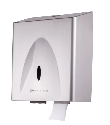 Pacific Hygiene Single Jumbo Toilet Roll Dispenser Stainless Steel
