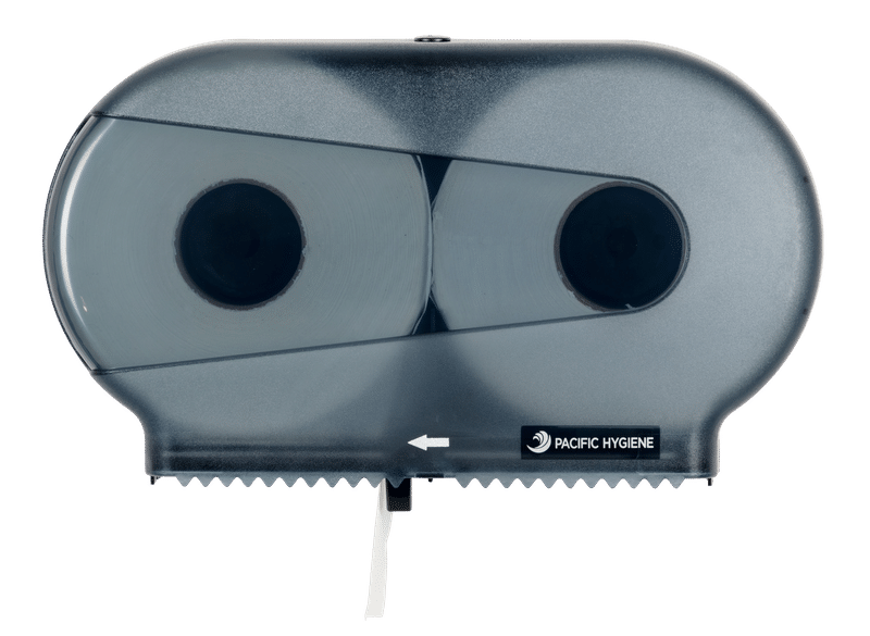 Pacific Hygiene Double Jumbo Toilet Roll Dispenser - Black (D33B)