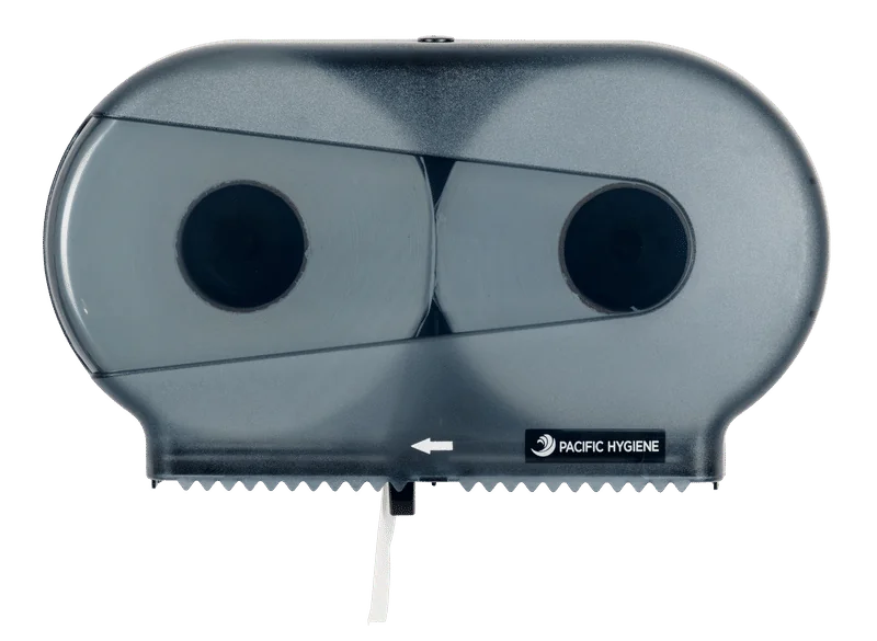 Pacific Hygiene Double Jumbo Toilet Roll Dispenser - Black (D33B)