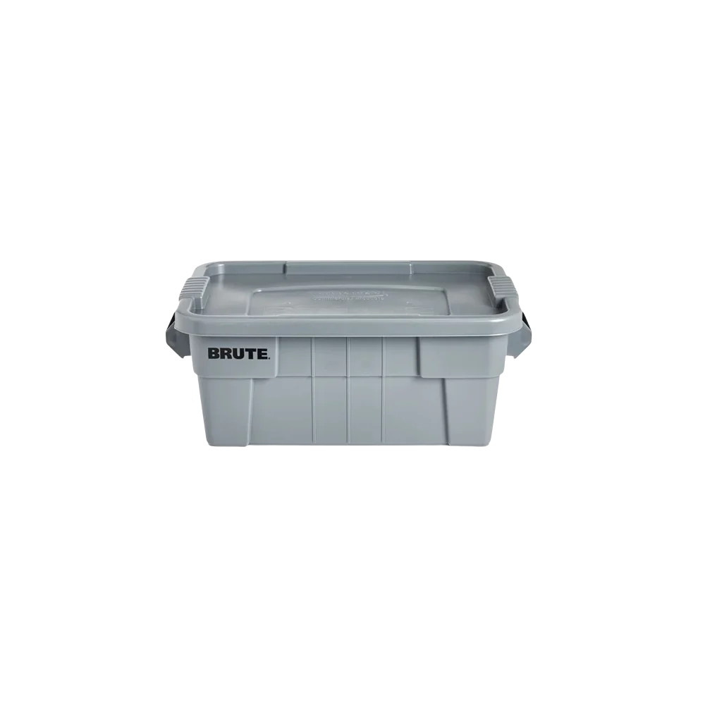 Rubbermaid BRUTE? 53L Tote with Lid, Gray (RCP-FG9S3000GRAY)