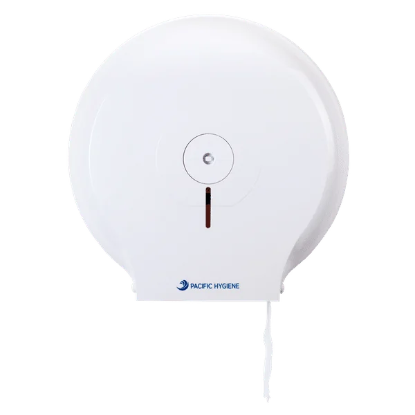 Pacific Hygiene Single Jumbo Toilet Roll Dispenser - White (D32W)