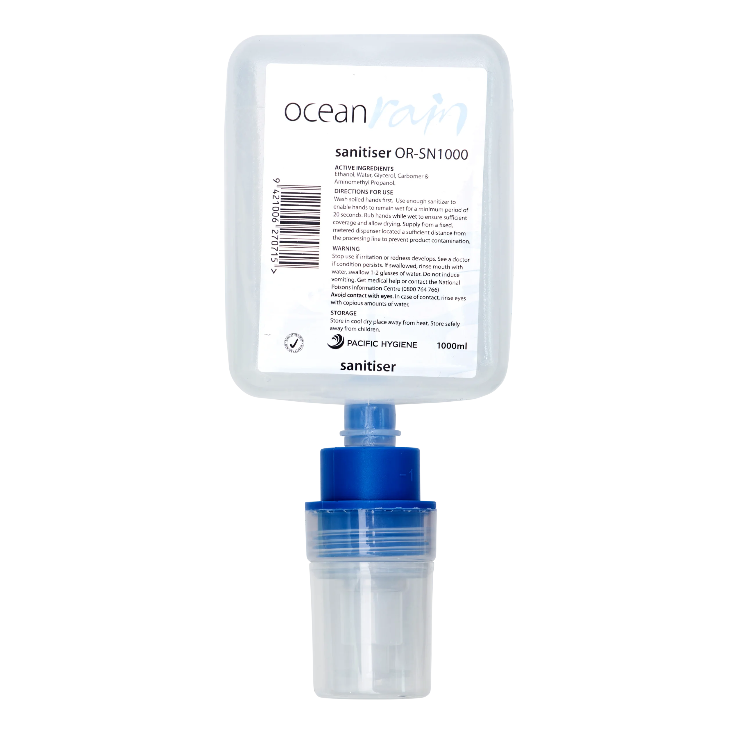 Ocean Rain Hand Sanitiser 1000ml