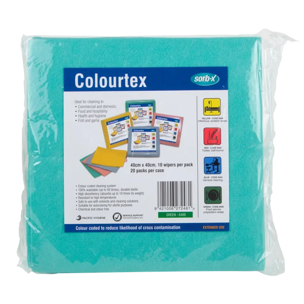 Sorb-X Colourtex Textile Wiper - Green (SX6400 EACH)