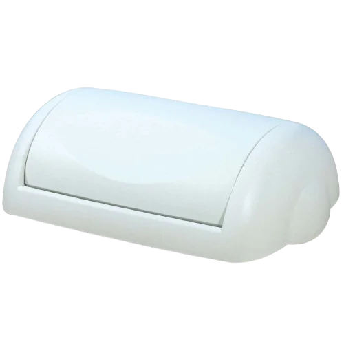 Waste Paper Bin White 43L - Swing Lid (M747W-SWINGLID)
